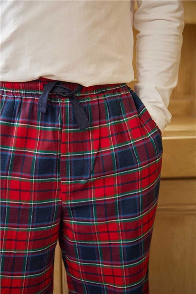 Irish Lounge Pants LV 12 Red Navy Check